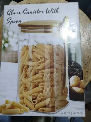 Glass Canister with spoon/43.9