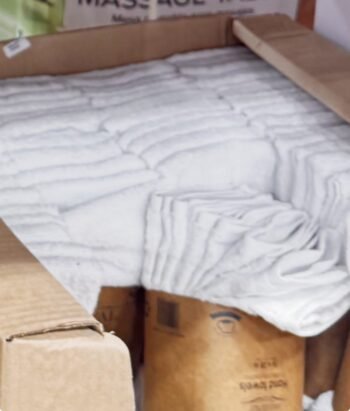 Royal Excellence                         Serviette de douche blanc petit          3 pièces