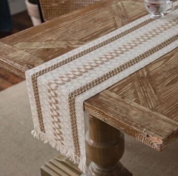 Farmhouse Style cotton Linen Table runner
