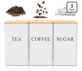 COFFEE TEA SUGAR CONTAINER WITH TRAY
