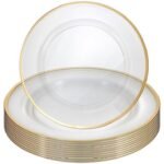 Charger plate/ GOLD and transparent