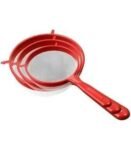 SMART COOK Red plastic Stainer Set
