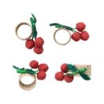 Cherry Napkins Ring set