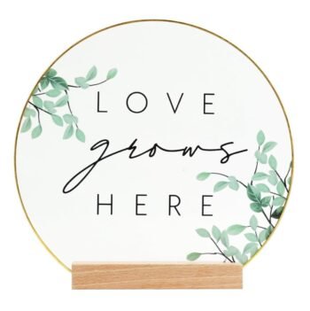 INSPIRATIONAL PLAQUE WITH WOOD BASE
